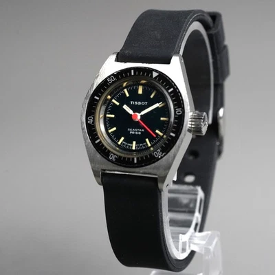 Tissot Women's Vintage 1970 SEASTAR PR516 Diver Mechanical Wristwatch Silver27mm - image 1 of 4