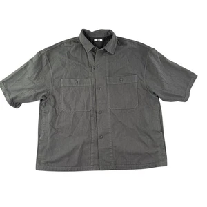 Uniqlo x Christophe Lemaire Jacke Herren XL grau Kurzarm Hemd Overshirt - Bild 1 von 10