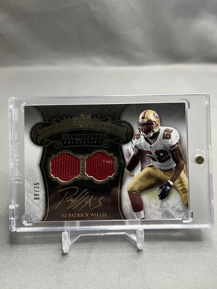 2008 Upper Deck Exquisite Coll Legendary Signatures Patrick Willis (#'d /35) - Image 1 of 1