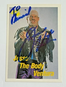 1990 Titan Sports WWF #53 Jesse Ventura Hard Signed Autographed Card - Imagen 1 de 8
