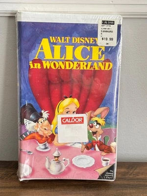 NEW Walt Disney VHS The Classic Black Diamond ALICE IN WONDRELAND ~ SEALED - Image 1 of 4