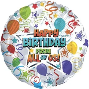 PMU 18 Inches Happy Birthday Mylar-Foil Balloons - Picture 1 of 150