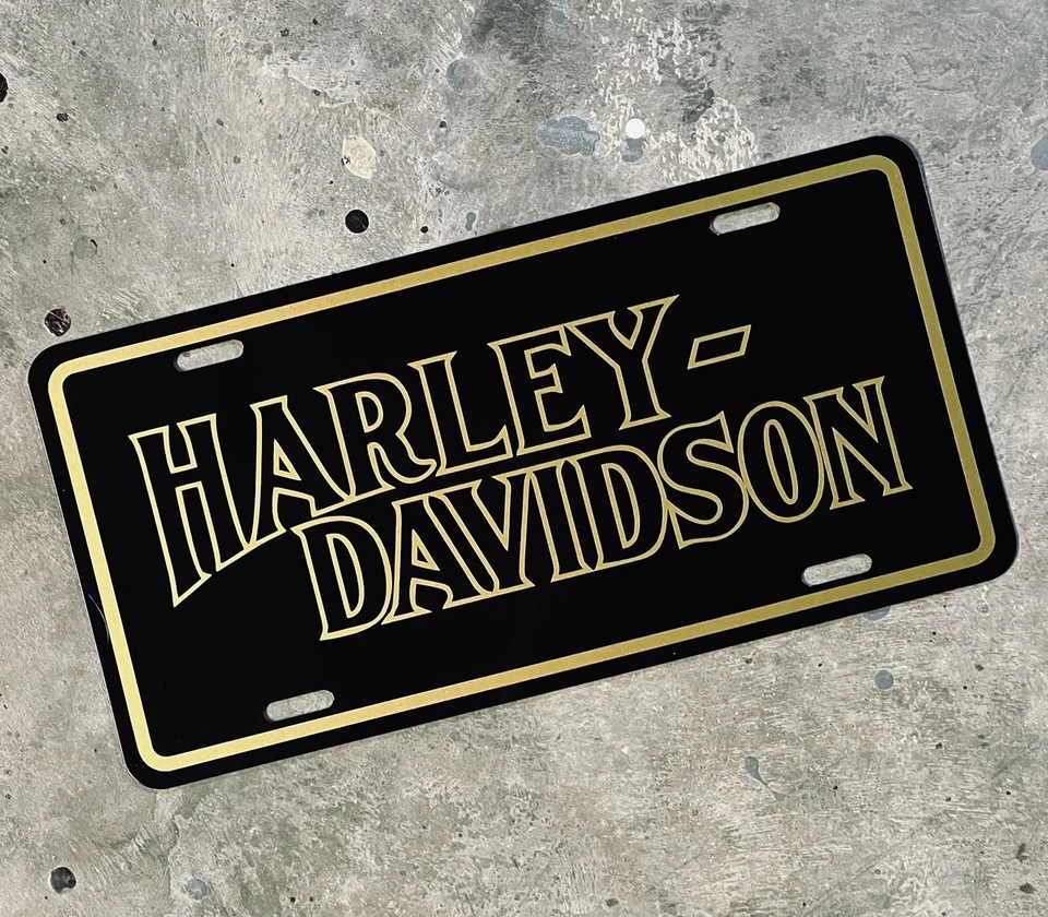 Harley Davidson Vintage Style License Plate FXR Dyna Sportster Softail Shovel G - Image 1 of 1