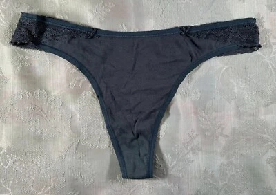 Tanga/TANGA Gris VICTORIA'S SECRET Talla M Encaje y Algodón De Colección Foto 1 de 4