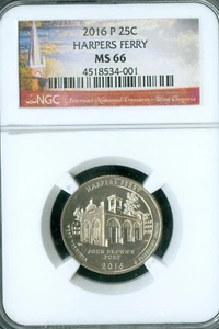 2016 P HARPERS FERRY QUARTER NGC MS66 PQ  * - Picture 1 of 2