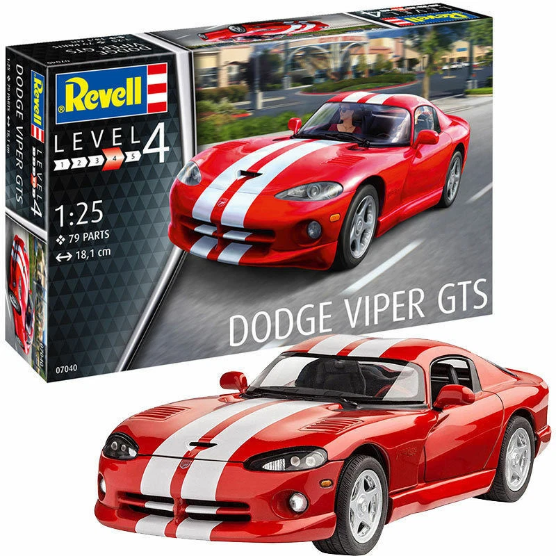 REVELL 1:25 KIT AUTO DA MONTARE E COLORARE DODGE VIPER GTS  ART 07040 - Immagine 1 di 1