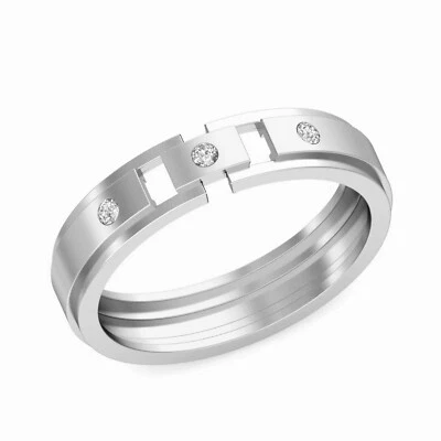 Stunning Round Cut Certified Diamonds With Solid 10K White Gold Engagement Ring - Image 1 of 2