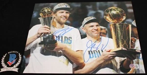 Dirk Nowitzki Jason Kidd signed 11 x 14, Dallas Mavericks, Beckett BAS - Picture 1 of 5