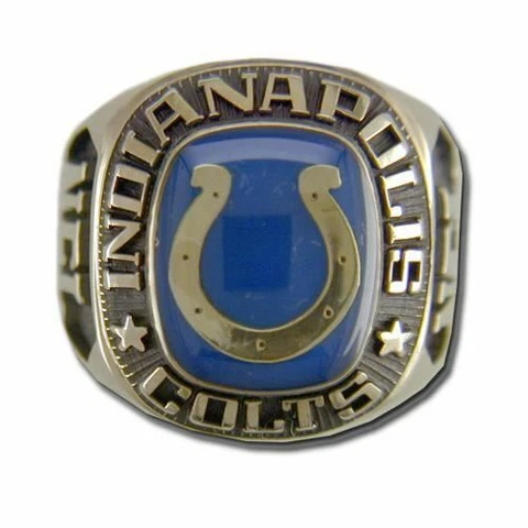 Indianapolis Colts Large Classic Goldplated NFL Ring Cover