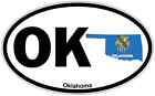 Oklahoma US State USA America Oval Car Bumper Window Sticker Decal 6"X4"