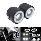Universal Motorcycle Twin Hi/Lo DRL White Light Headlight Dual Lamp For Street F