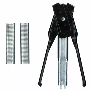 Alicates de anillo de cerdo alimentación automática para restauración de tapicería de asiento de automóvil + 100 anillos - Imagen 1 de 3