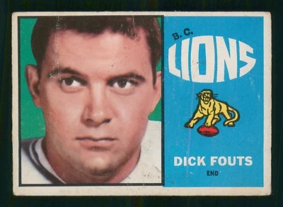 DICK FOUTS 1964 TOPPS CFL 64 NO 2 GOOD+            23766 - Image 1 of 2