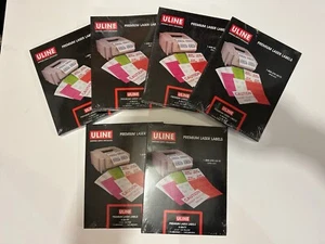 Uline Premium Laser Labels 4''x2'' 10 Labels / Sheet CHOOSE COLOR - Picture 1 of 7