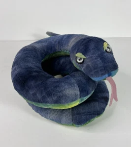 Rain Forest Cafe “Rain Forest Rudy” Blue/Green Large Snake Plush - Picture 1 of 24