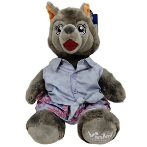Juguete de peluche exclusivo Build a Bear Workshop violeta Great Wolf Lodge BABW - Imagen 1 de 12