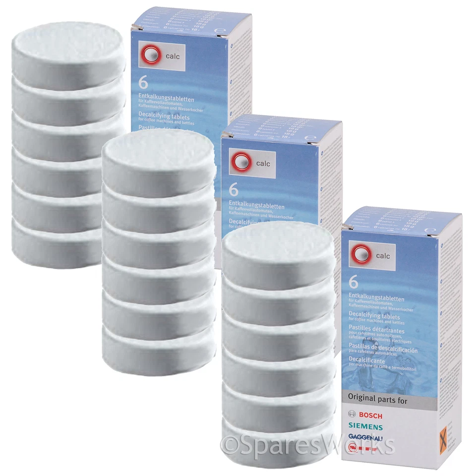 18 tabletas descalcificadoras máquina de café Bosch Tassimo máquina Siemens Gaggenau Neff Foto 1 de 1