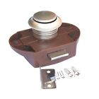 Matte Nickel Cabinet Latch with Push Button for Marine and Land Furniture