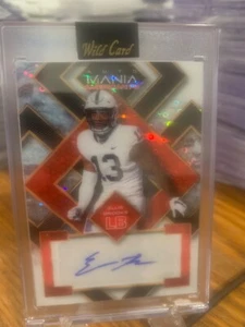 2023 Wild Card 1/1 Rookie Auto Ellis Brooks Green Bay White Red Disco Prizm - Picture 1 of 2