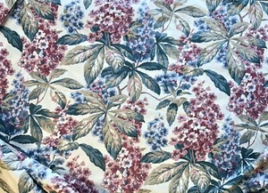 Waverly Scarlett Floral Fabric Pink Blue Leaf Home Decor Drapery 54” X 10 Yards - Picture 1 of 2