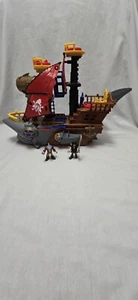 Mattel Fisher Price Imaginext Shark Bite Pirate Ship 2 Crew Figures Cage  2015 - Picture 1 of 24