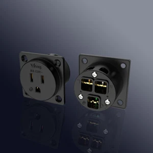 Viborg VM04G Pure Copper Gold Plated Socket US NEMA Outlet receptacle Single - Picture 1 of 13