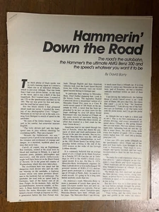 Misc 3336 Article 1986 Mercedes Benz AMG 300 June 23, 1986 6 page Super Article - Picture 1 of 1