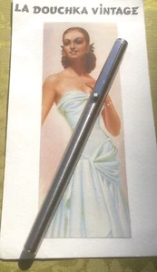 MONTBLANC VINTAGE SLIMLINE BALLPOINT PEN~BRUSHED STAINLESS STEEL~MADE IN GERMANY - Picture 1 of 8