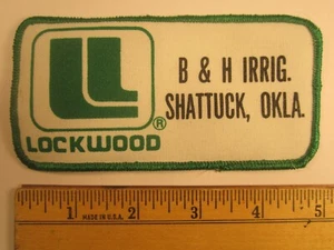Parche gorra sombrero vintage LOCKWOOD B & H IRRIG Shattuck Oklahoma [Y113A8b] - Imagen 1 de 1