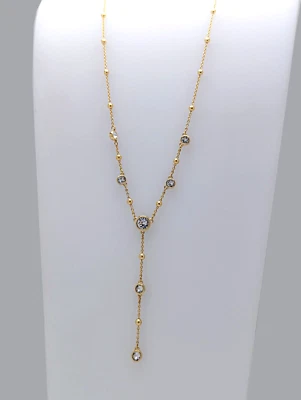 NUEVO 100% SWAROVSKI Cadena Oro Cuentas Cristales Blancos Imber Y Collar 5684510 Foto 1 de 4