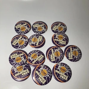 Vintage Los Angeles Lakers 2001 NBA Champions 2 In A Row Button 3.5 in Lot of 13 - Picture 1 of 5