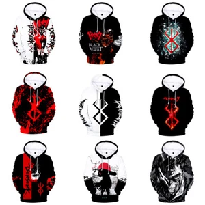 Cosplay Berserk Guts 3D Sudaderas con capucha Berserker Sudaderas Chaquetas Abrigos Disfraces - Imagen 1 de 29