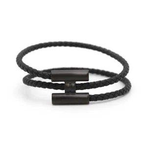 HERMES Tourni Tresse Swift Leather/Metal Black - Picture 1 of 10