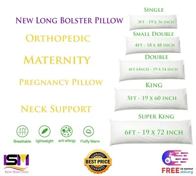 Long Bolster Pillow Orthopaedic Maternity Pregnancy Pillow Neck Support Cushion