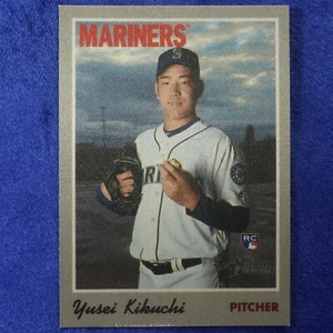 2019 Topps Heritage #21: Yusei Kikuchi (RC) [Clothe] (INS-34) - Picture 1 of 1