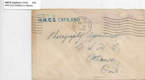 WW2: Canadian Ship: 1945 HMCS Capilano to Ottawa, Ontario (M7284) - Picture 1 of 2