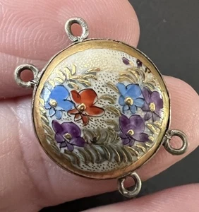 Antique 1920s/30s Japanese Handpainted Silver Satsuma Piece - Picture 1 of 6