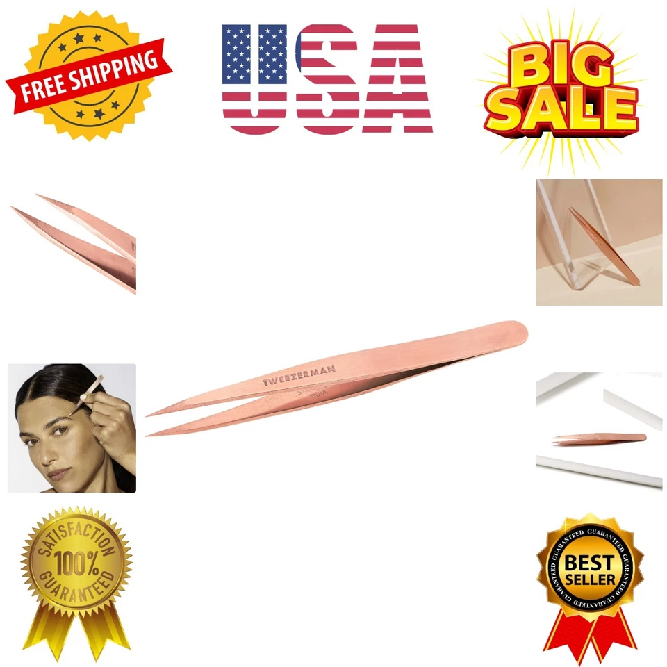 Stainless Steel Point Tweezer - Eyebrow Precision Tweezers, Facial and Ingrow... - Image 1 of 4