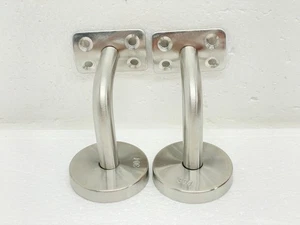 2 juegos de soportes de pared de barandilla para escalera de mano soporte de barandilla de acero inoxidable - Imagen 1 de 6