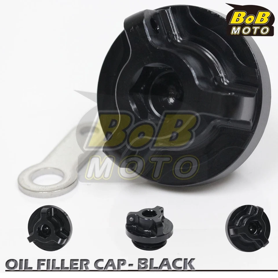 Black Oil Filler Cap Cup CNC x1 For Yamaha YZF 750R 94 95 96 Foto 1 de 1