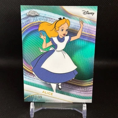 Alice #176 Aqua Refractor 172/199 - 2025 Topps Chrome Disney - Wonderland - Image 1 of 4