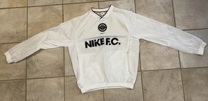 Nike FC Football Club Soccer White Windbreaker Pullover Jacket Adult Small - Picture 1 of 9