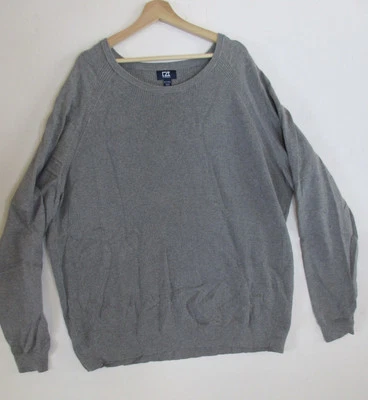 Cutter & Buck Men’s 3XLT Grey Sweater Crew Neck - Image 1 of 3