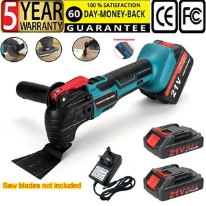 6 Speeds Oscillating Multi Tool Cordless Sander Scraper Saw With 2 Batteries 21V - Picture 1 of 12