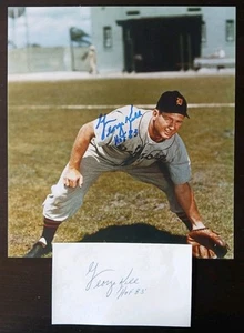 George Kell HAND SIGNED Photo & 3x5 Index Card 8x10 Detroit Tigers Autograph - Picture 1 of 6