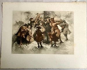 Colour lithograph by Edgar Bundy (1862-1922) - Picture 1 of 4