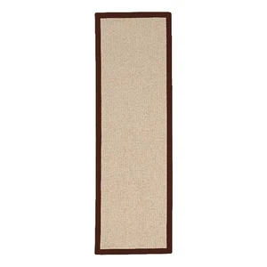 Linon Athena Machine Tufted Wool 2'6"x8' Rug in Natural and Brown - Picture 1 of 5