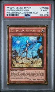 Kozmo Strawman PGL3-EN028 - 1st Edition - Gold Secret Rare Yugioh PSA 6 - Picture 1 of 2