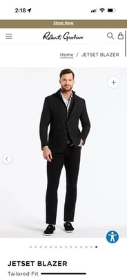 Robert Graham Black Jetset Blazer  - Image 1 of 4