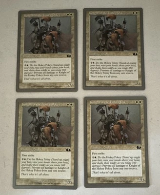 MTG X4 * Knight of the Hokey Pokey X4 NM/M Unplayed Unglued Regular  SellbyCyn - Image 1 of 4